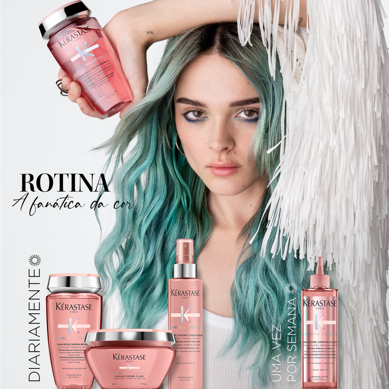 imagem da Rotina Chroma Absolu para cabelo colorido