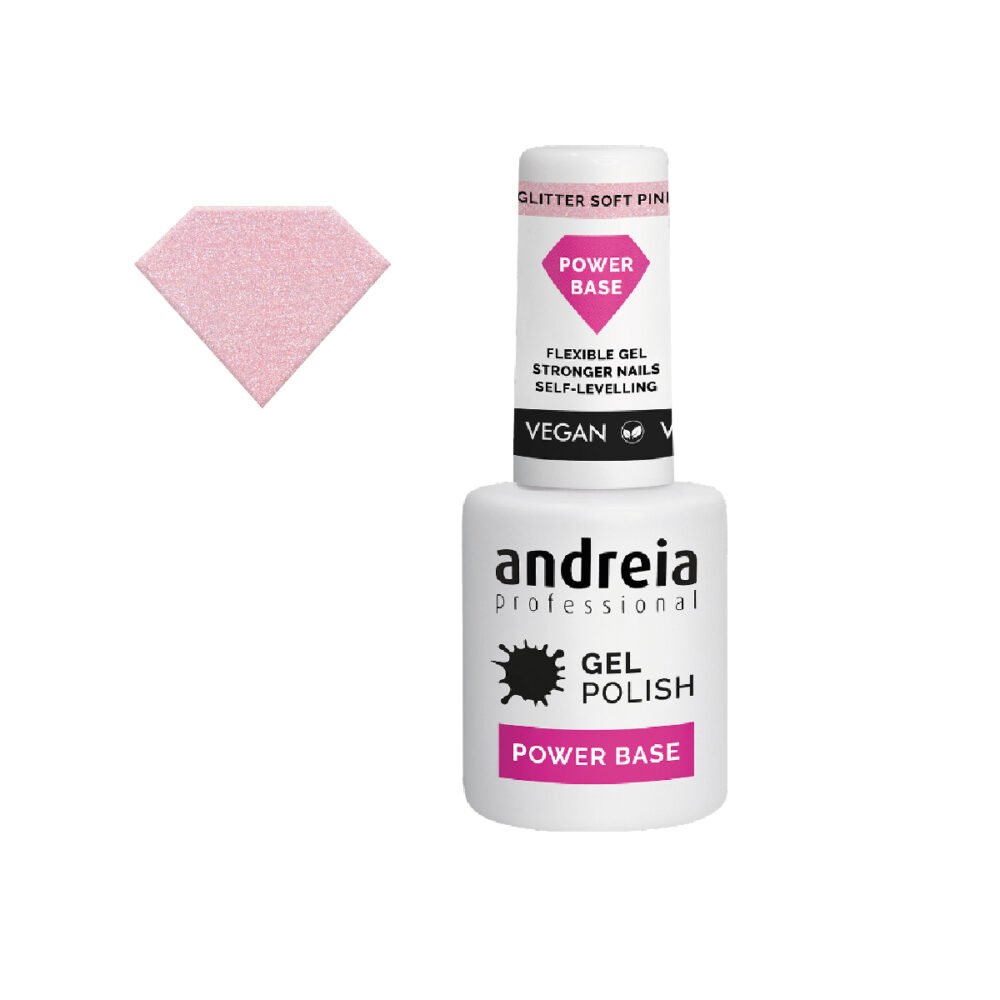 Andreia Power Base Glitter Soft Pink (10.5ml)